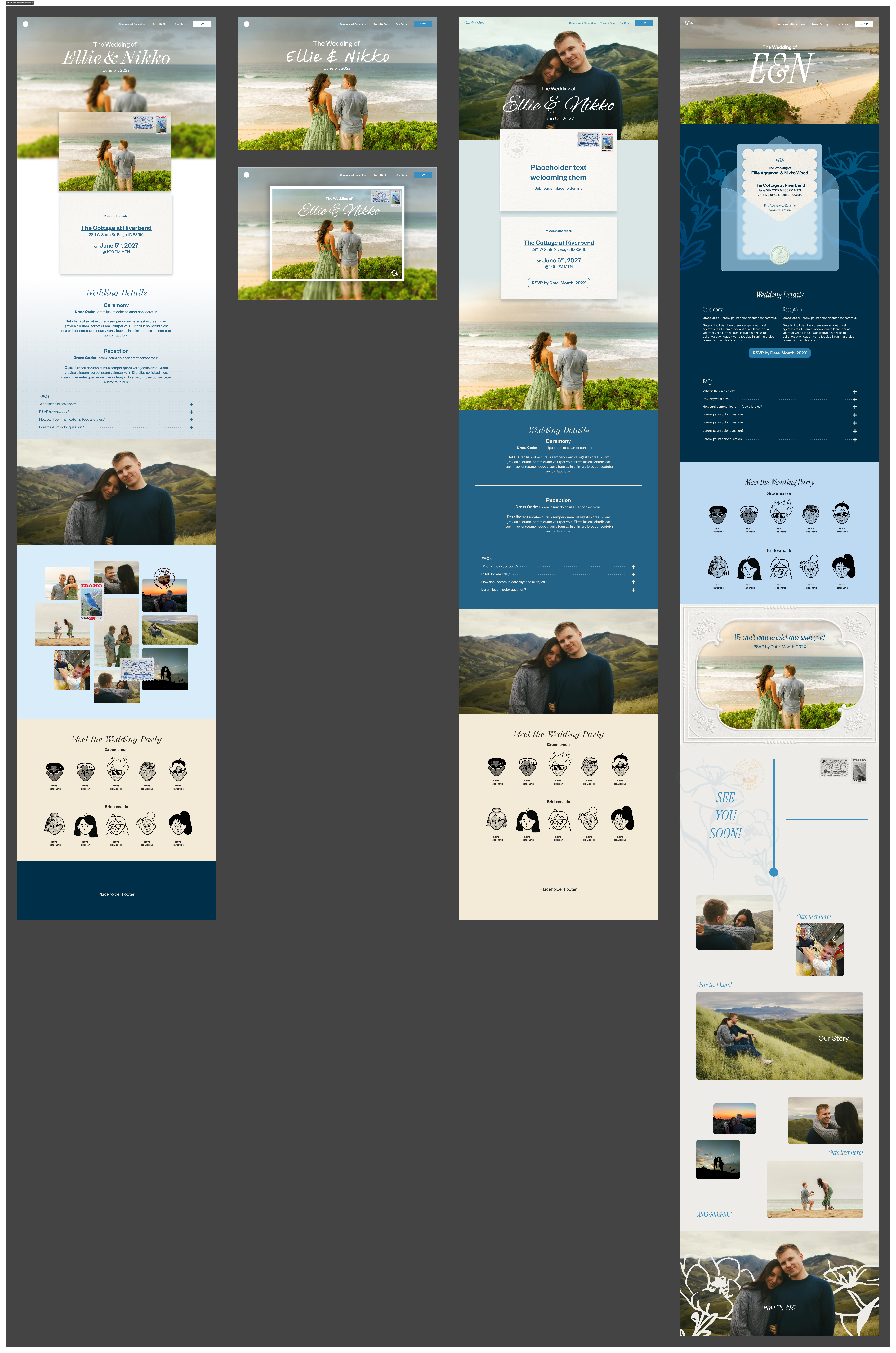 Wedding Website Layouts